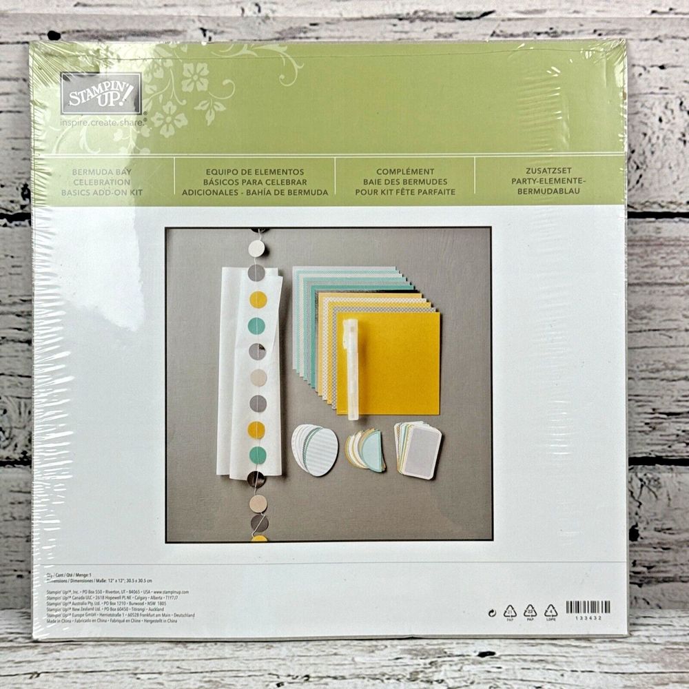 Stampin' Up! Bermuda Bay Basics Add-On Kit Celebration Party Elements